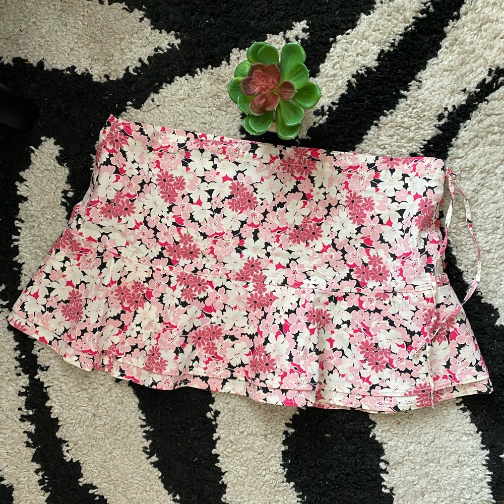 Y2K Zara Floral Mini Skirt US 8